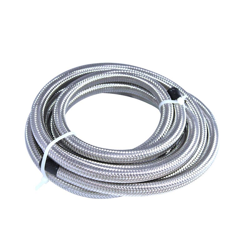 Partschoice 10FT 6AN Fuel Line Hose AN6 Stainless Steel Braided Universal CPE Tube Oil Fuel Gas Hose - Image 2